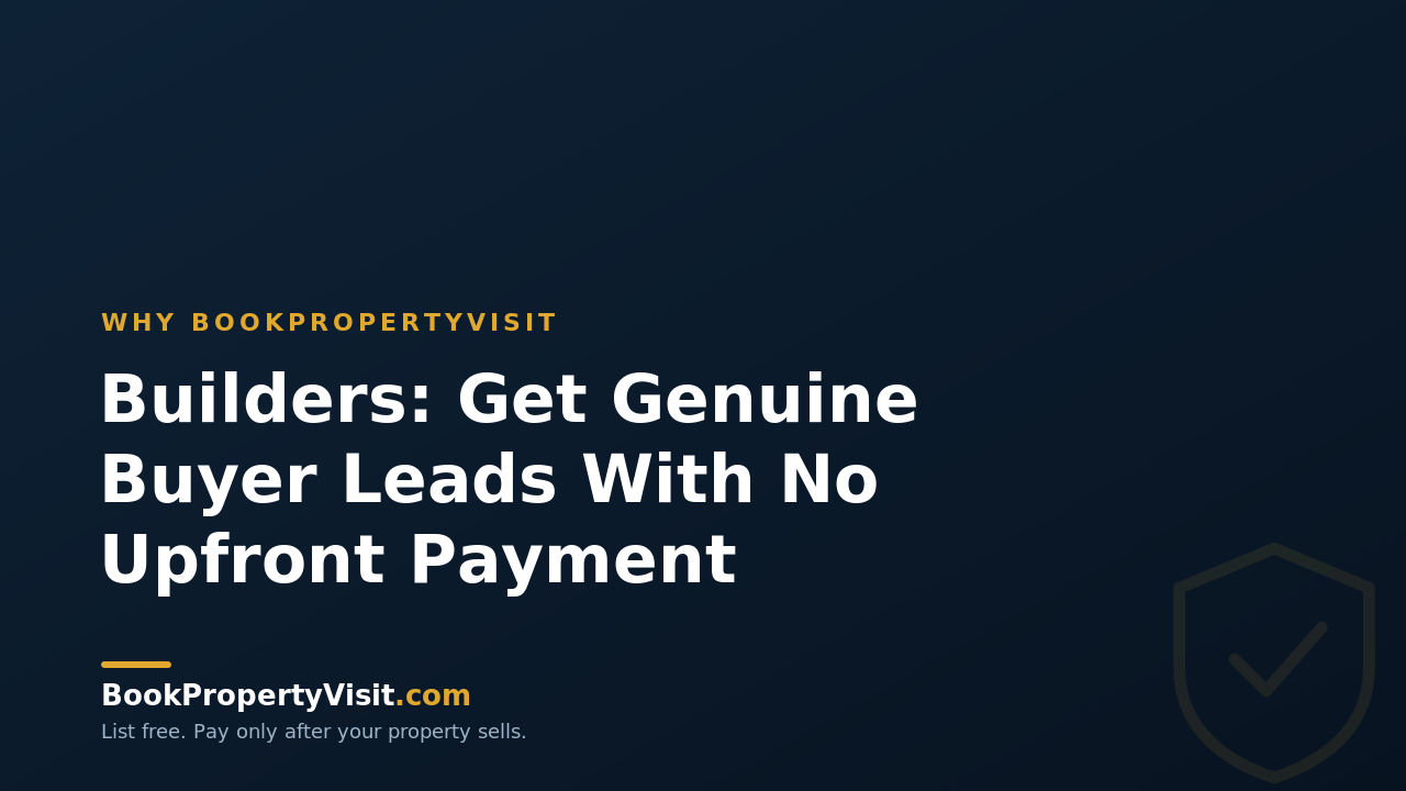 Builders: Get Genuine Buyer Leads With No Upfront Payment