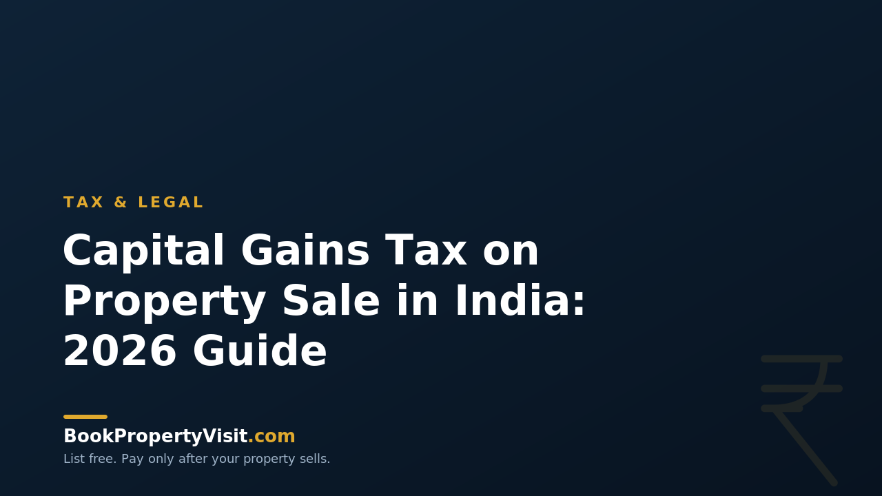Capital Gains Tax on Property Sale in India: 2026 Guide