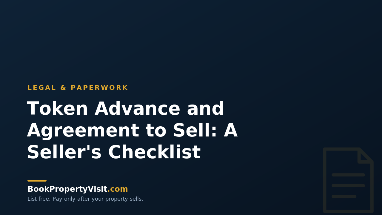 Token Advance and Agreement to Sell: A Seller's Checklist
